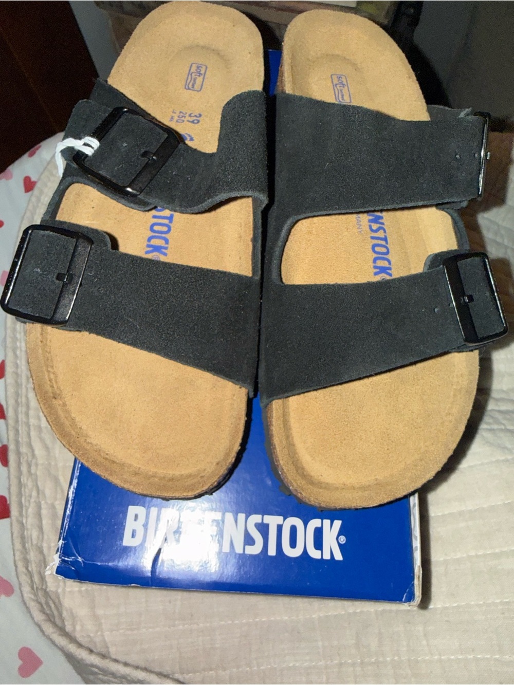 Birkenstock Arizona soft footbed black Suede Sandals